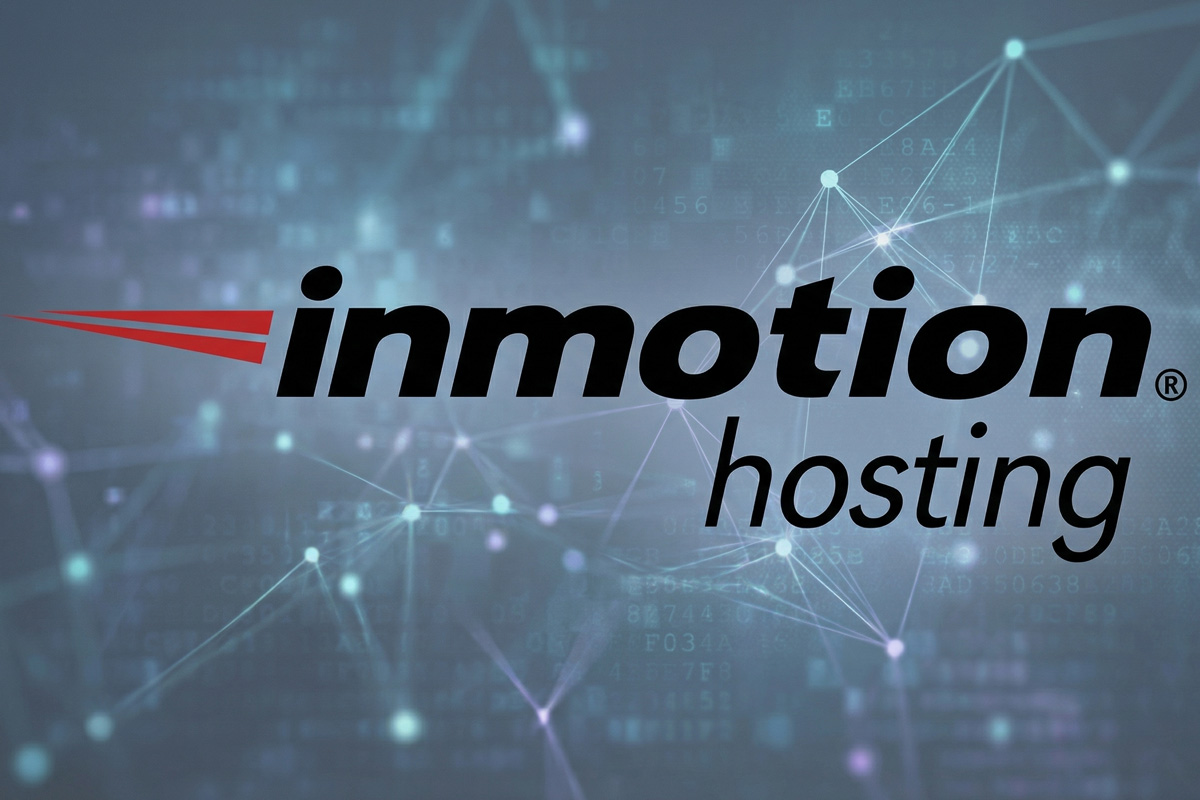 inmotion logo with tech oriented background