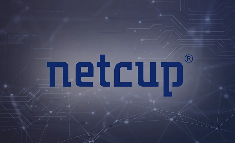 Netcup review logo on tech related background